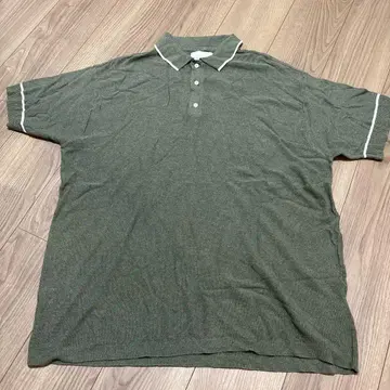 AMERICAN EAGLE 니트 피케 셔츠 올리브 그린 XL