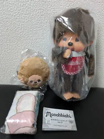 몽치치 봉제 인형 세트 토트백