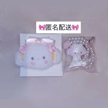 코기뮨 화이트 프릴 헤어 클립 & 스트랩