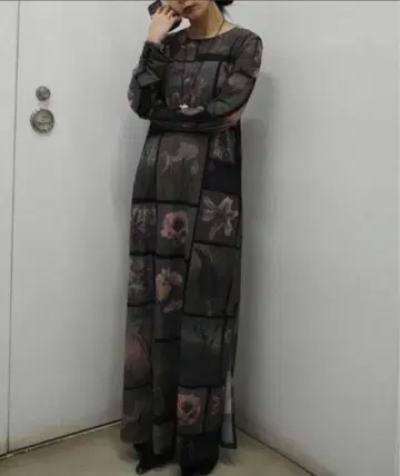 Ameri VINTAGE 롱 원피스 페치 코트 포함