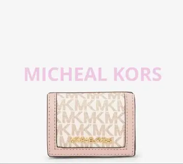 새상품 MICHEAL KORS 마이클코어스 3단 폴더형 지갑 화이트 핑크