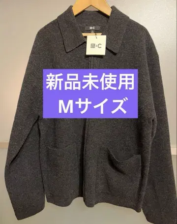 미사용 새상품 25AW 유니클로C 니트 풀 지퍼 자켓 다크 그레이 M