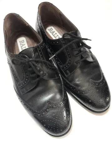 BALLY 블랙 가죽 드레스 슈즈