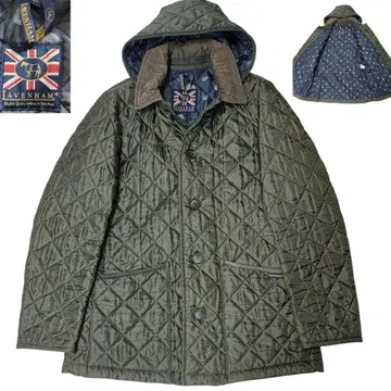 안감 도트 무늬 폴스미스 LAVENHAM 퀼팅 자켓 XL