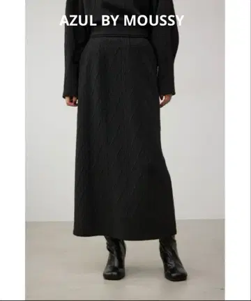 AZUL BY MOUSSY 프클 자카드 타이트 스커트 S 사이즈 블랙
