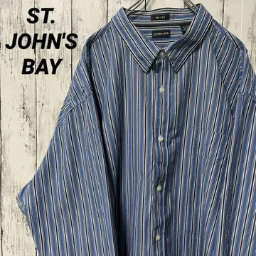 C2545 ST. JOHN'S BAY 스트라이프 긴팔 셔츠 오버 사이즈