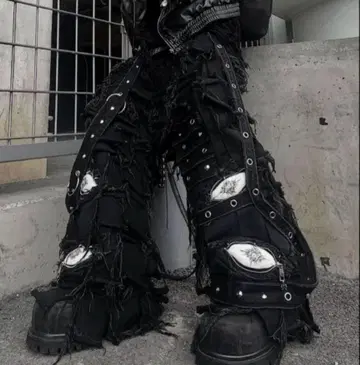 인기 UNIZ BLACK MONSTER PANTS opium