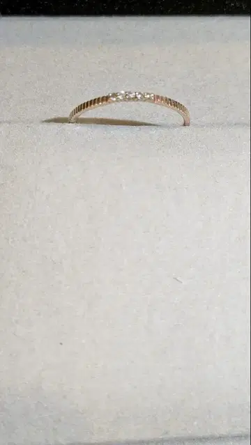ete 10K 핑크 골드 레이어드 반지 0.03ct 9호