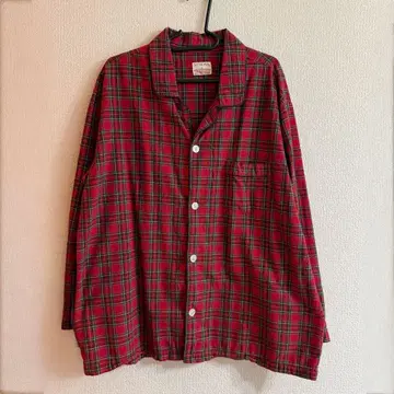 60's Tartan Check Pajama Shirt 그런지