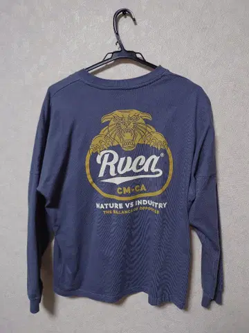 RVCA 루카 네이비 롱 슬리브 맨투맨 남성용 S