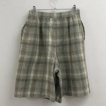 레리안 체크 무늬 하프 팬츠 그린 계열 9호 고급 셋업 스타일