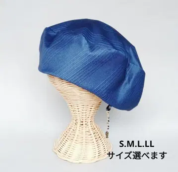 가을에 가볍게 쓸 수 있는 블루 베레모 모자 오더 S.M.L.LL
