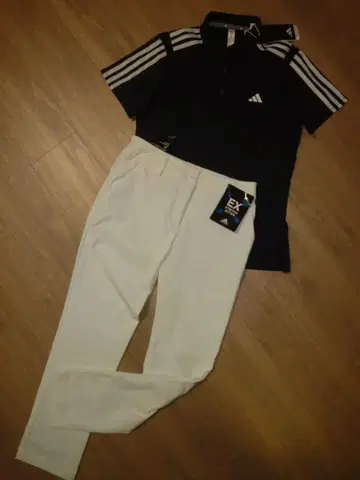 [ 새상품 M ] adidas 아디다스 골프 셔츠 & 팬츠 셋업