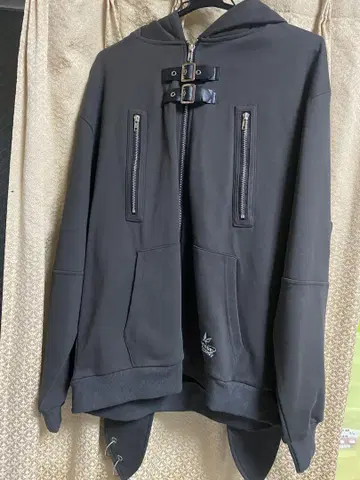 택 포함 lunaly 지퍼 후드티