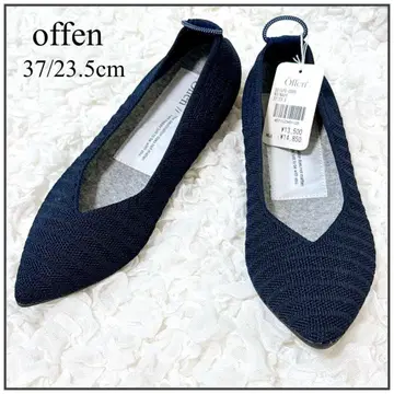[ 새상품 ] offen 오펜 border 플랫슈즈 네이비 37