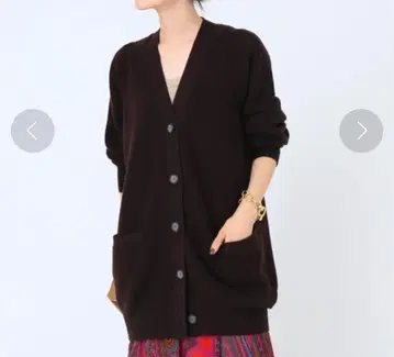 [ GIRL ] plage SESIA 이탈리아얀 V 가디건 다크 브라운