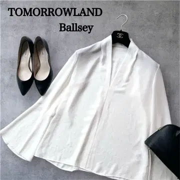 Ballsey 보르지 티어드 블라우스 V넥 플레어 소매 36