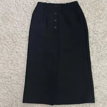 에부르 프론트 슬릿 울 롱 타이트 스커트