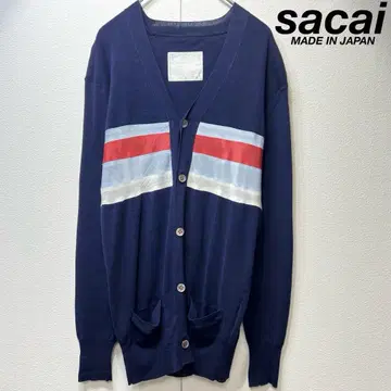 레어 sacai 고급 도킹 보더 디자인 니트 가디건 2