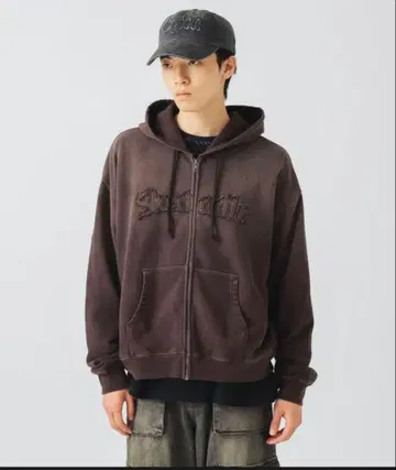 다크 브라운 집업 후드티