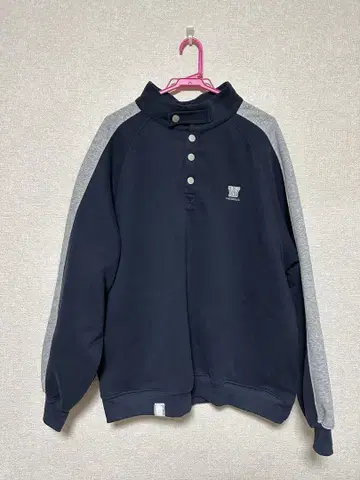 하프 버튼 트레이닝복 L0187 navy