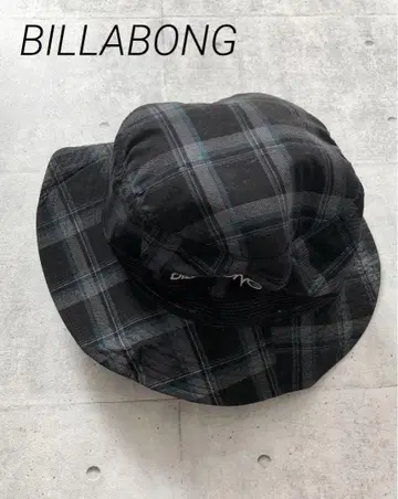 빌라봉 모자 햇 체크 블랙 여성용