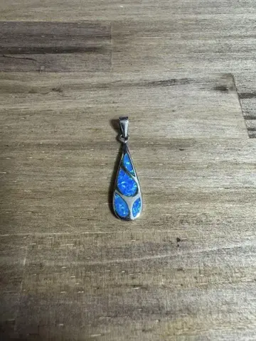 하와이안 주얼리 파랑 목걸이 탑