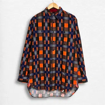 FACETASM 새상품급 오렌지 체크 셔츠 CHECK BIG SHIRT