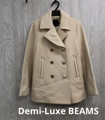 z-620 Demi-Luxe BEAMS 아이보리 더블 브레스트 피 코트