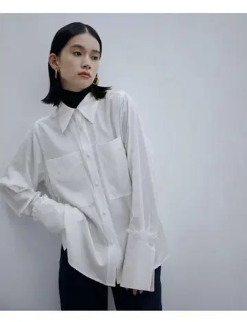 스티치 디테일 롱 셔츠 ADAM ET ROPE' FEMME 블라우스
