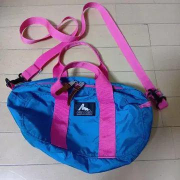 그레고리 숄더 백 파우치 핑크 블루