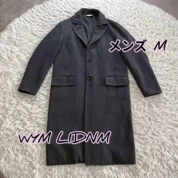 WYM LIDNM 체스터 코트 롱 코트 레이온 혼방