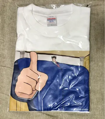 캡슐 복권 sattou x 역전재판 나루호도 류이치 T셔츠