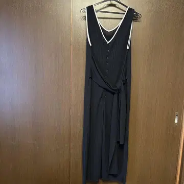 유나이티드 도쿄 2way 레이어드 리브 원피스 일본제 허리 리본