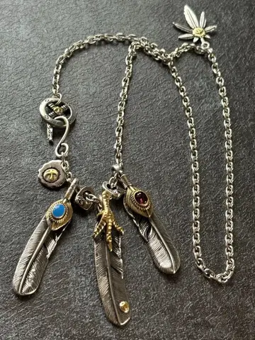 깃털 목걸이 페더 멕시칸 디자인