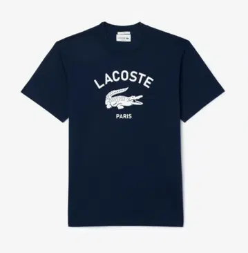 [ LACOSTE ] 아치 네임 칼리지 로고 프린트 반팔 T셔츠
