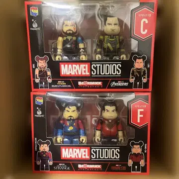 MARVEL 큐브릭 베어브릭 4체 세트