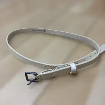 45rpm studio 화이트 가죽 벨트