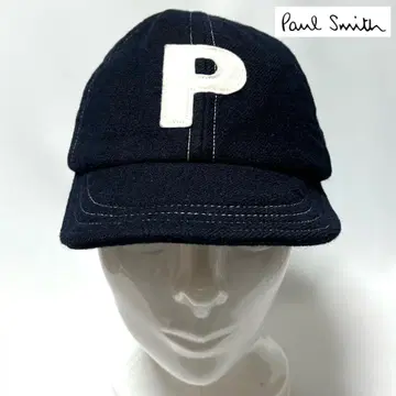 [ 새상품급 ] Paul Smith 일본제 P로고 울 숏 브림 캡 밴딩