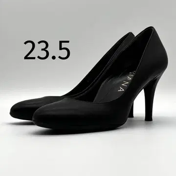 다이애나 라운드토 펌프스 8cm 힐 플레인 블랙 23.5cm