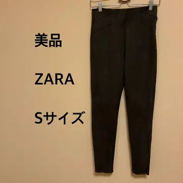 [새상품급] ZARA/여성용/팬츠/인조 가죽/카키/무지