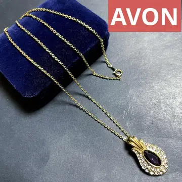 AVON 골드 컬러 스톤 목걸이
