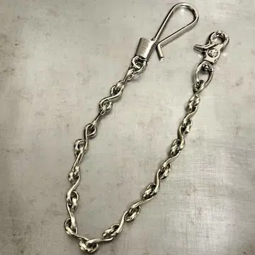 놋쇠 백동 S자 고리 10mm 지갑 체인 빈티지 실버 코일 감기