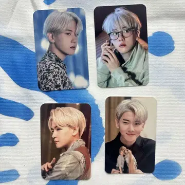 일본 EXO BAEKHYUN 당선 백현 트레이딩 카드 4 장