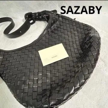 대용량 SAZABY 사자비 숄더백/원숄더 2WAY 뜨개질