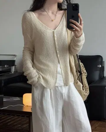 Vneck Sheer Cardigan