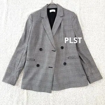 PLST 더블 테일러드 자켓 S 사이즈 글렌체크