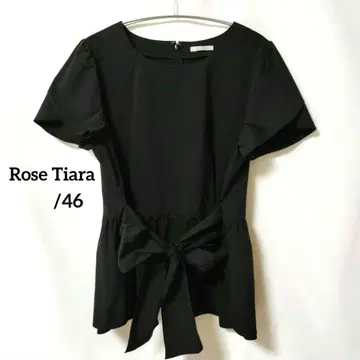Rose Tiara/로즈 티아라 반팔 블라우스 리본 개더 46