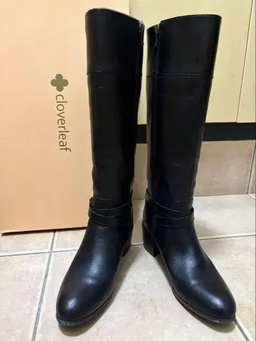 블랙 롱 부츠 LL 사이즈 cloverleaf