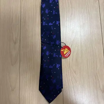 포켓몬 넥타이 보라색 피카츄 택 포함 새상품